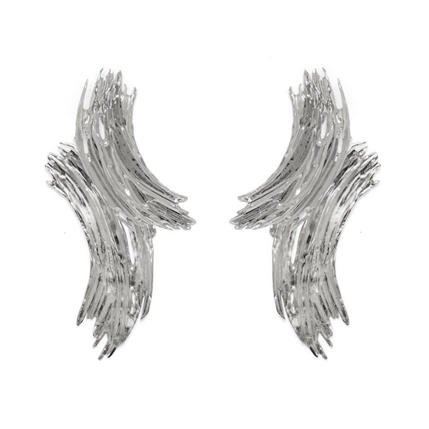 Lady Grey Jewelry Alma Earring in Rhodium