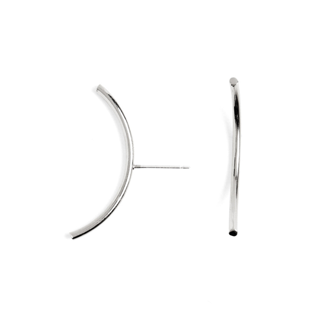 Lad Grey Jewelry Arc Earring in Silver