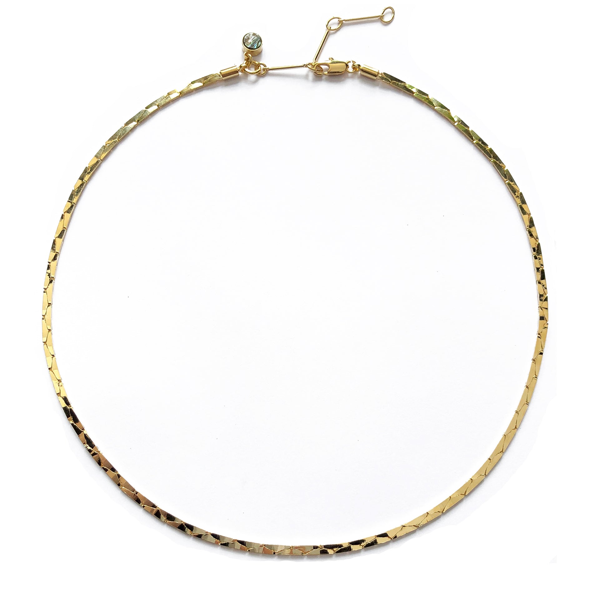 Lady Grey Jewelry Cobra Necklace in Gold with Abalone