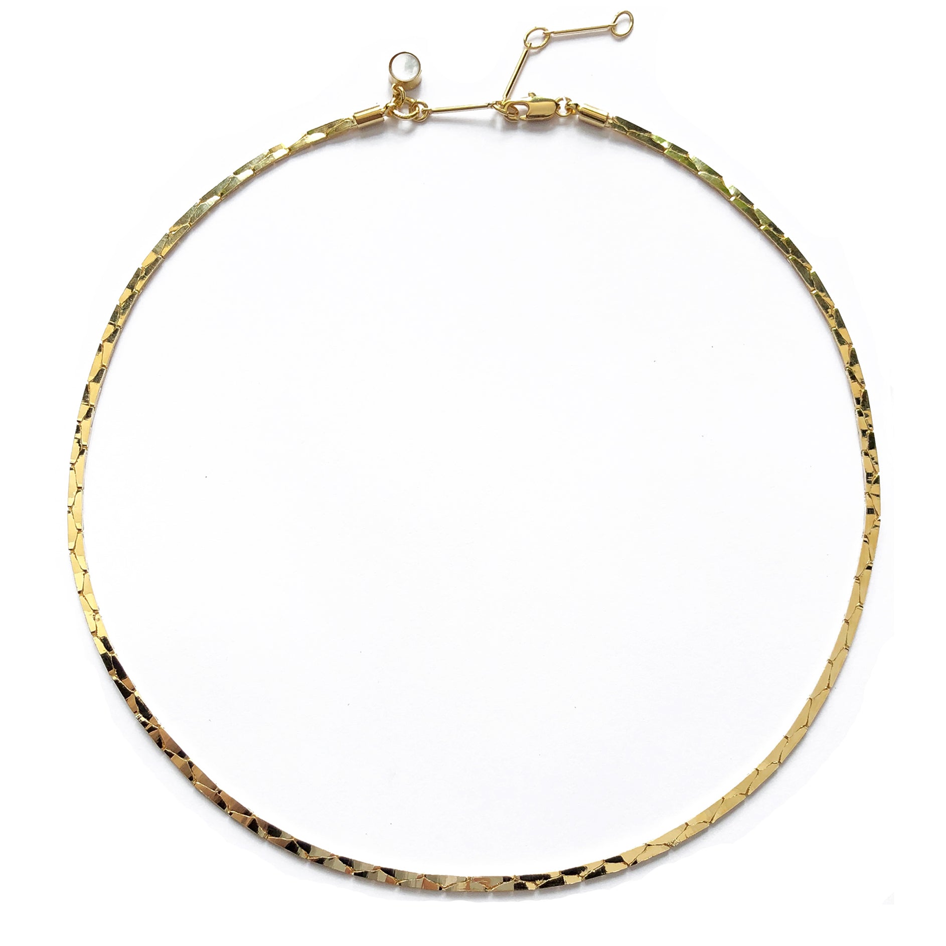 Lady Grey Jewelry Cobra Necklace in Gold with Mother of Pearl