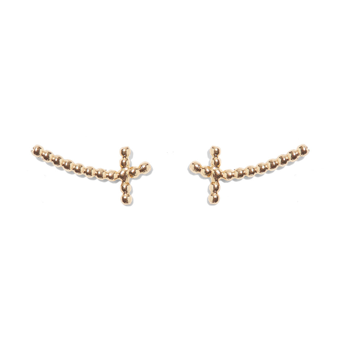 Lady Grey Cross Earring in Gold Vermeil