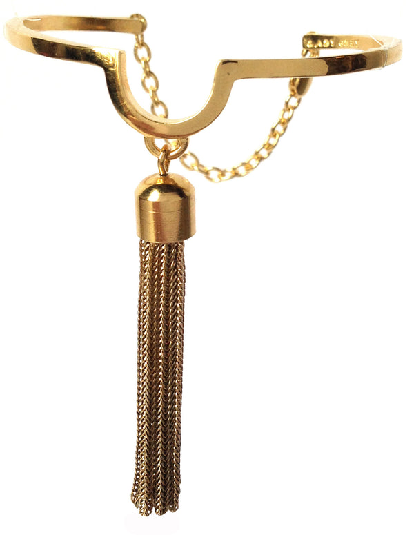 Lady Grey Cleft Tassel Bracelet in Gold