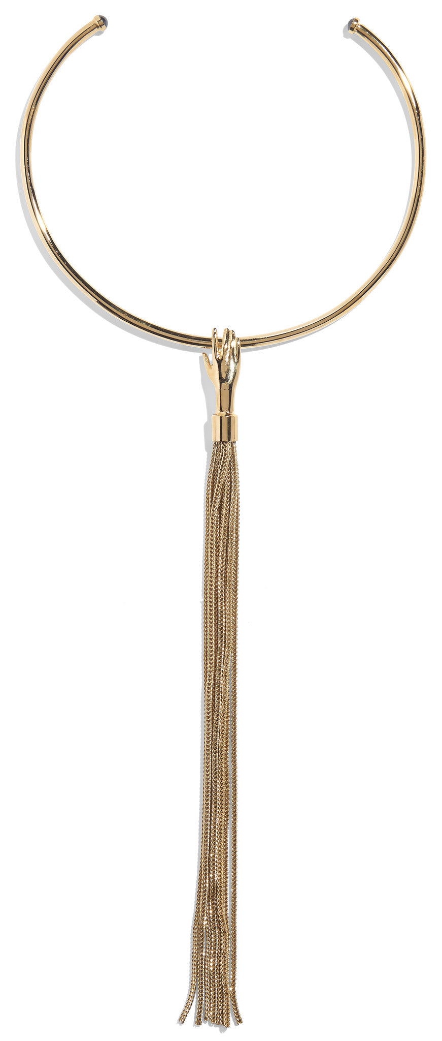 Hand Tassel Collar in Gold