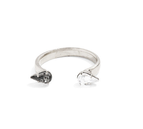 Reflection Ring in Silver with Swarovski Crystal