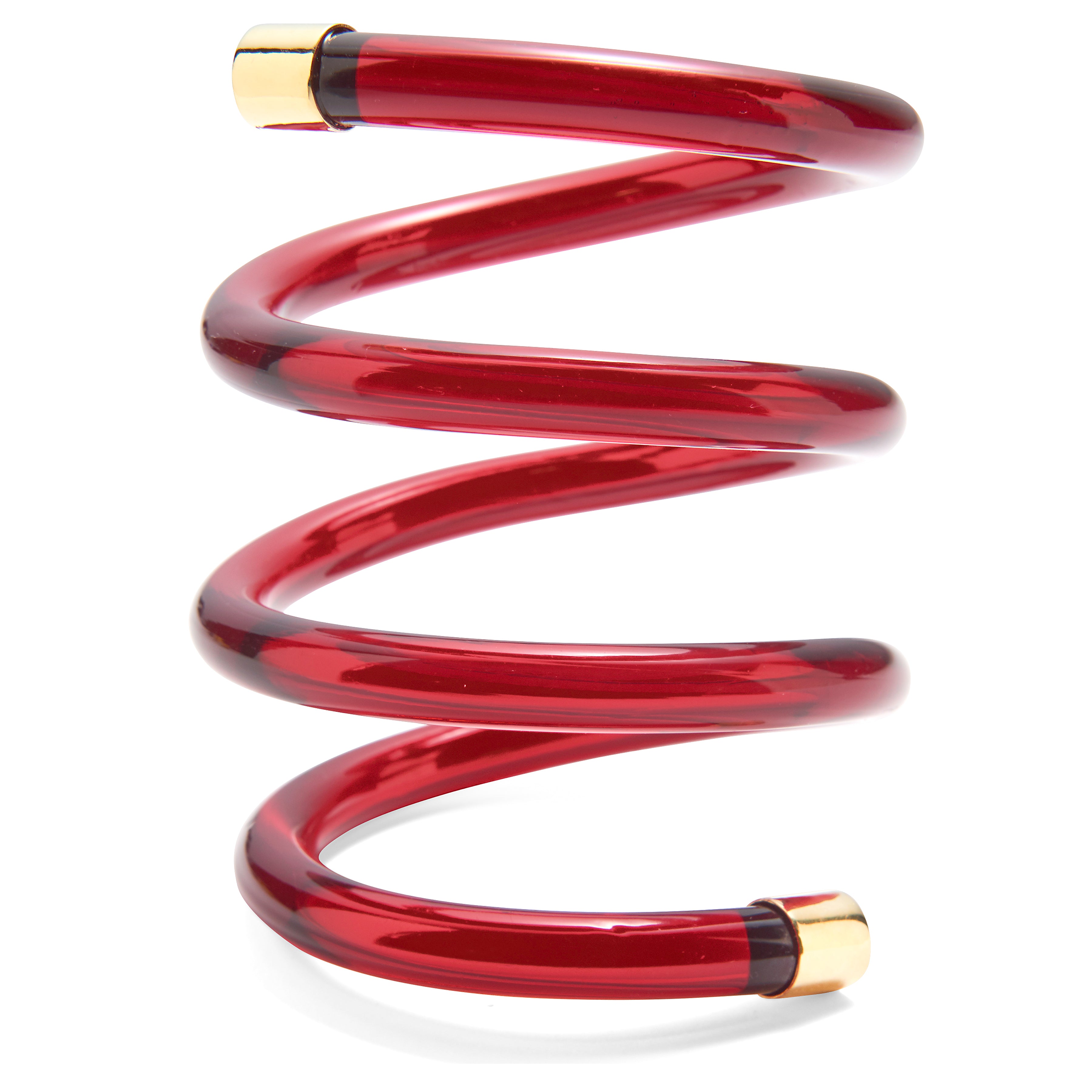 Lady Grey Jewelry Lucite Spiral Bracelet in Red
