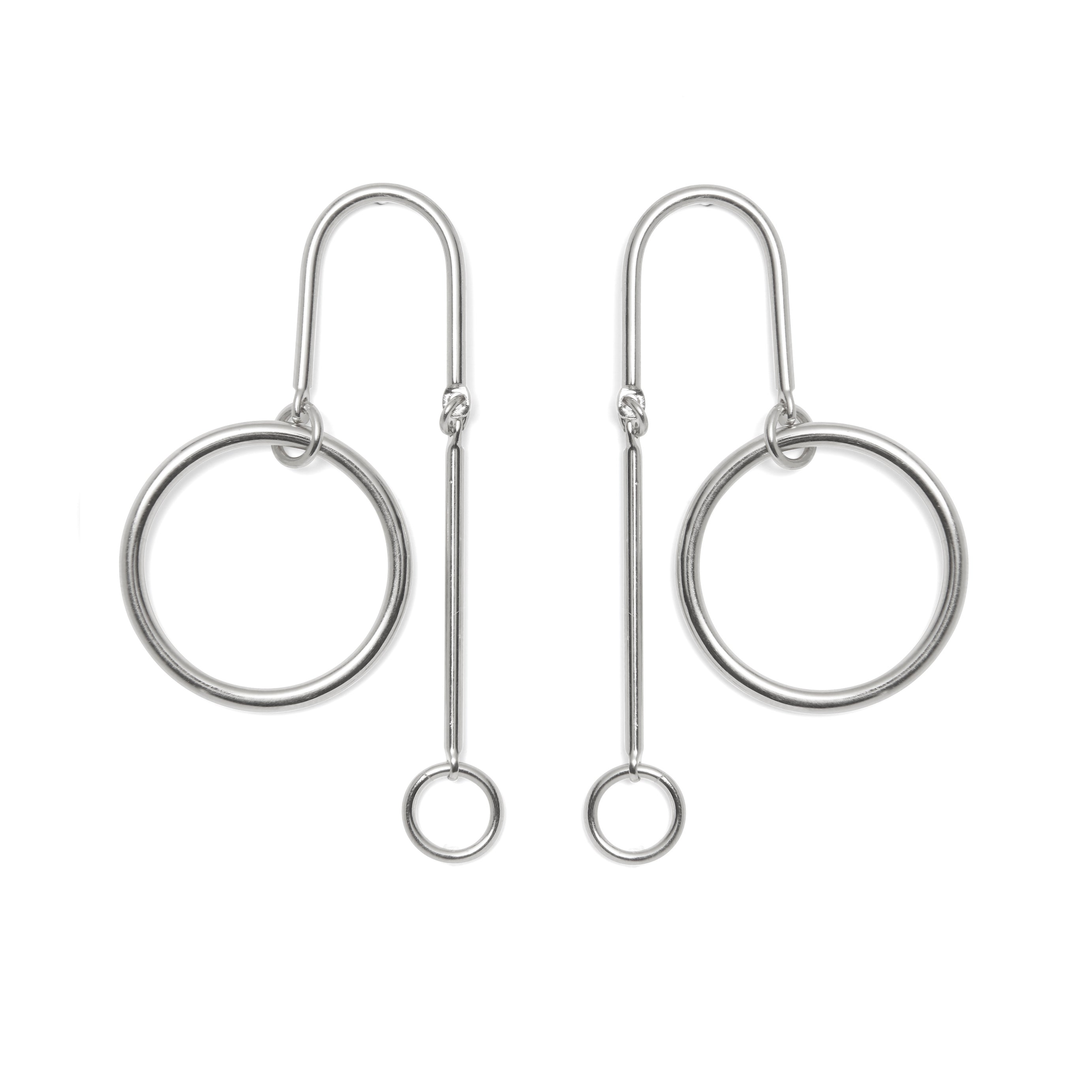 Lady Grey Jewelry Arc Mobile Earring in Rhodium