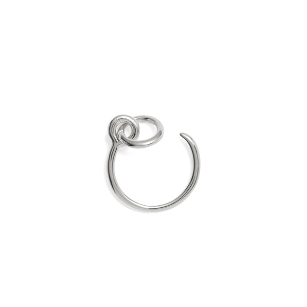 Lady Grey Jewelry Eyelet Ring in Rhodium