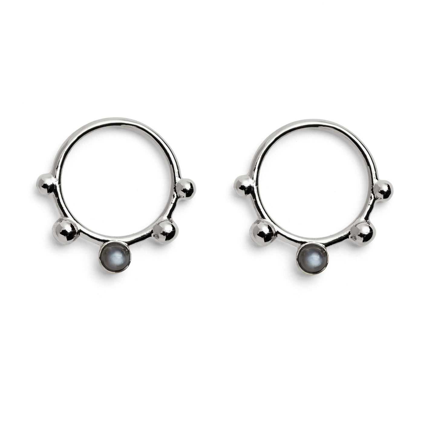 Lady Grey Jewelry Moon Rise Earring in Silver