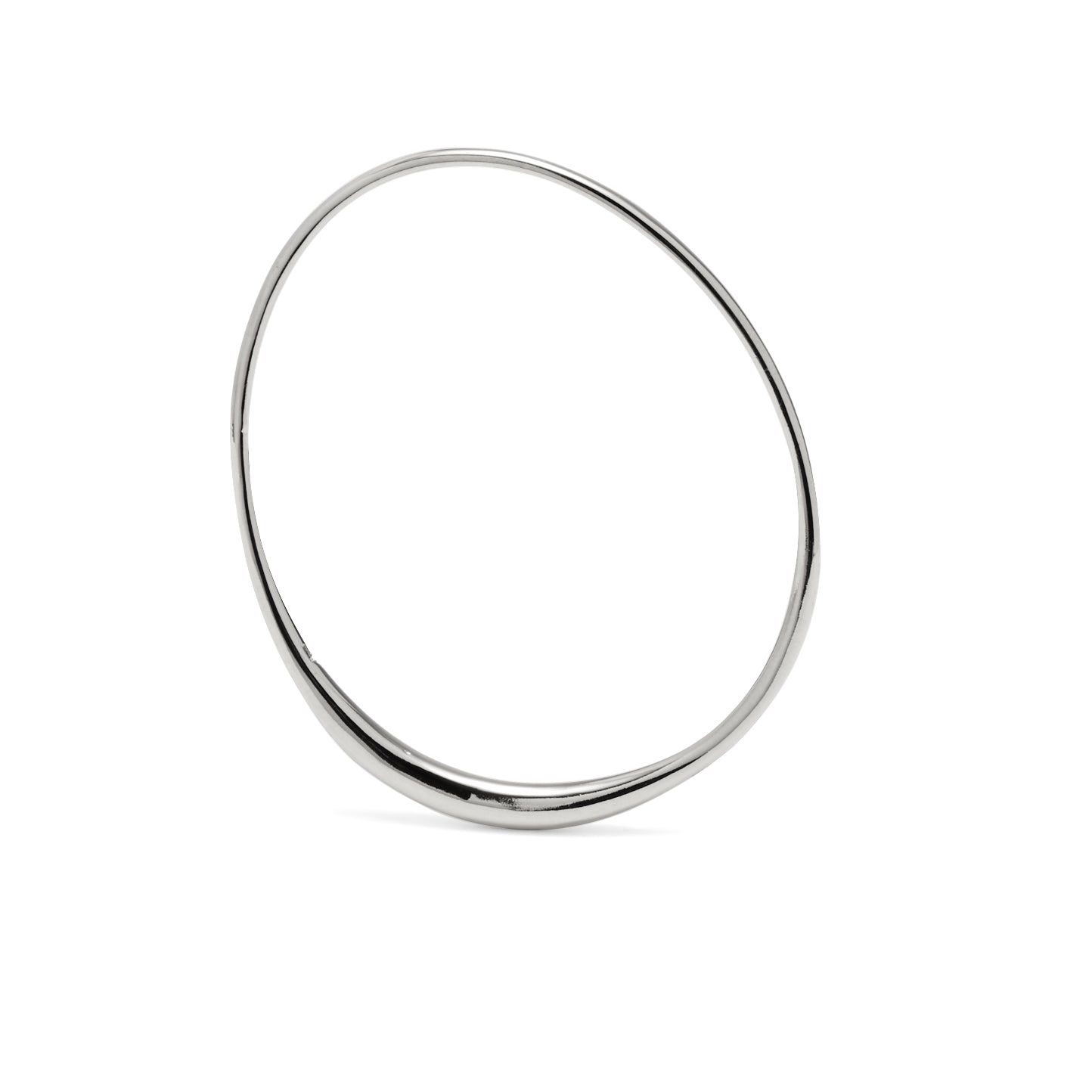 Lady Grey Jewelry Roe Bangle in Rhodium