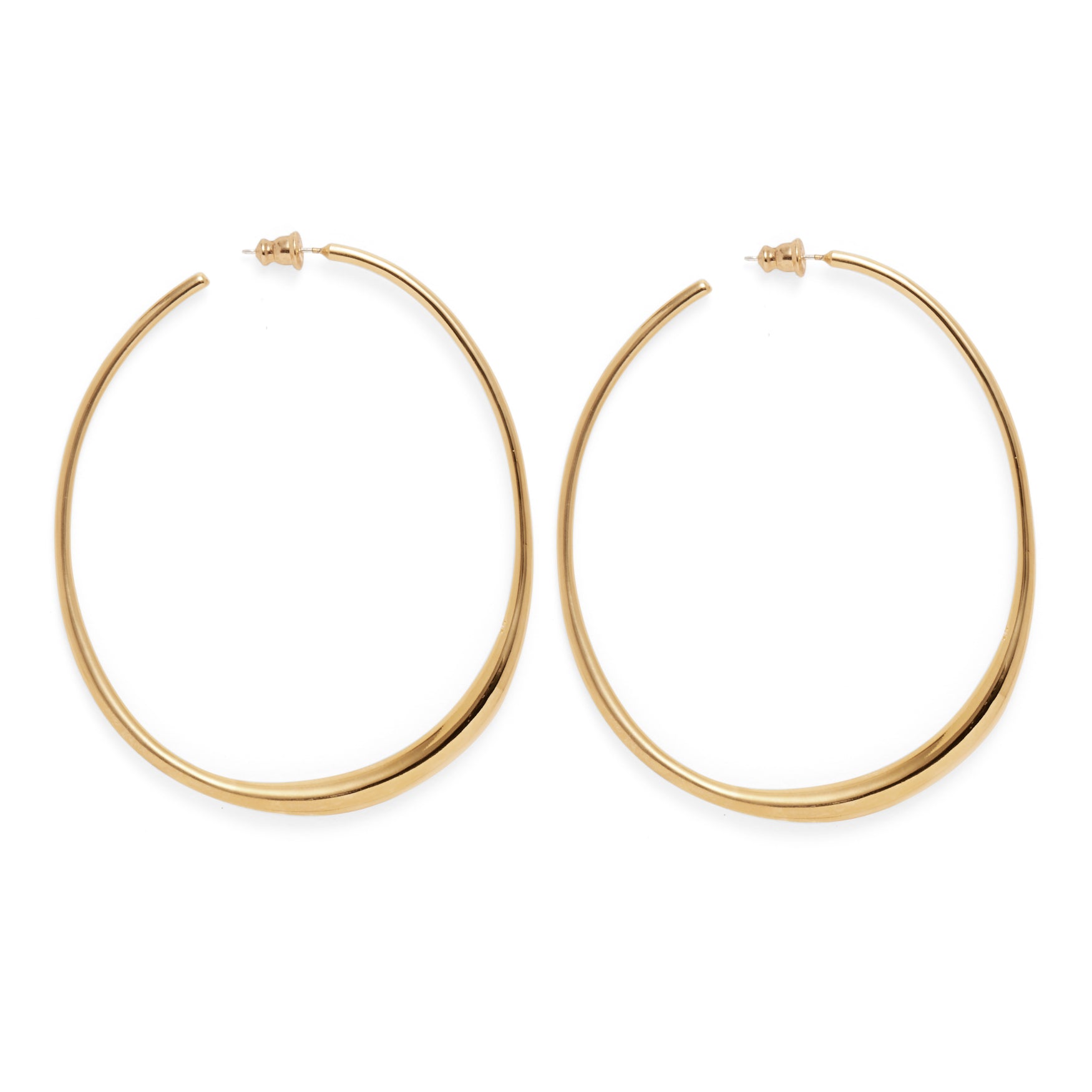 Lady Grey Roe Hoops in Gold