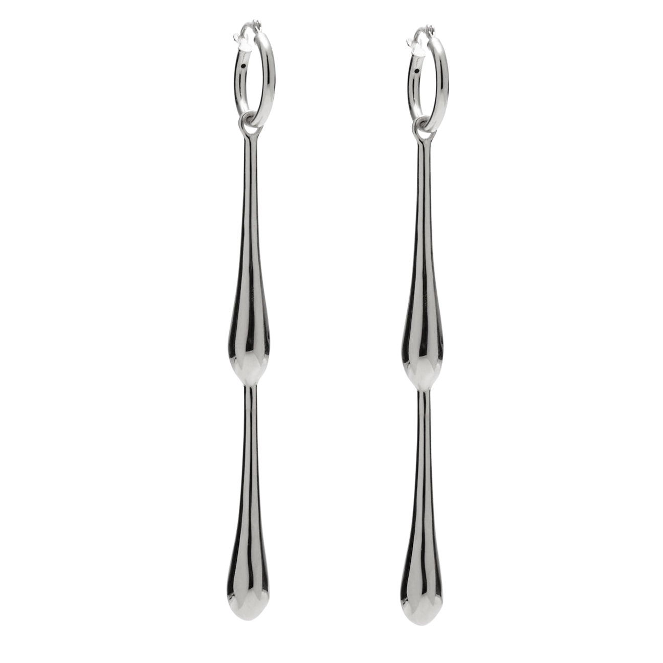 Lady Grey Jewelry Stream Earrings in Rhodium