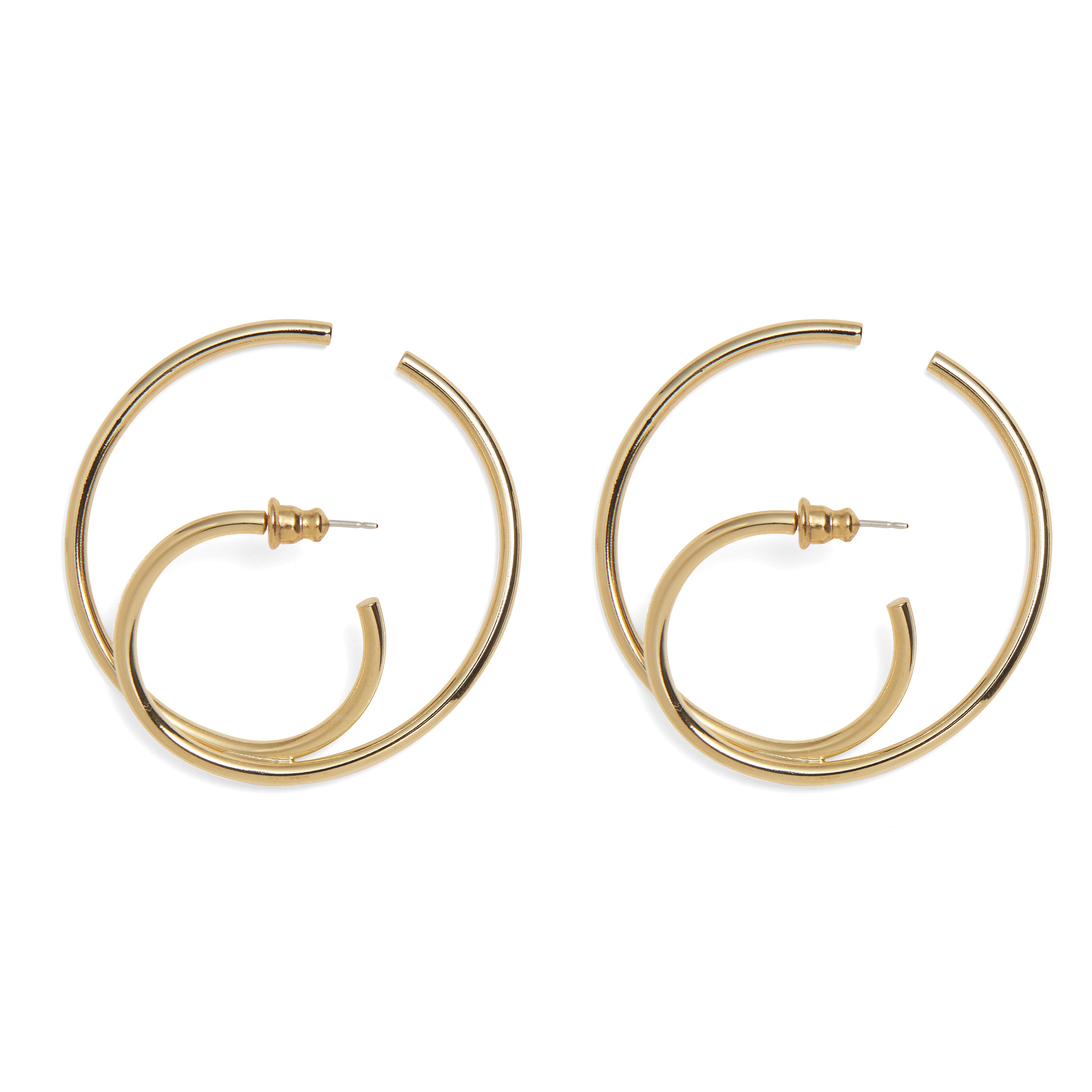 Lady Grey Jewelry Thru Hoops in Gold