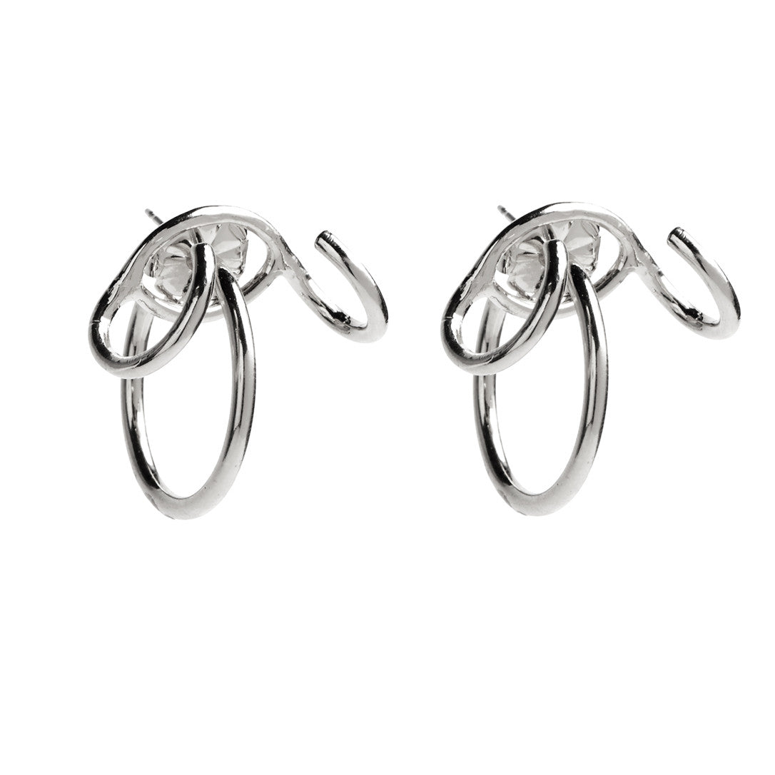 Lady Grey Jewelry Triple Hoop Ear Jacket in Silver
