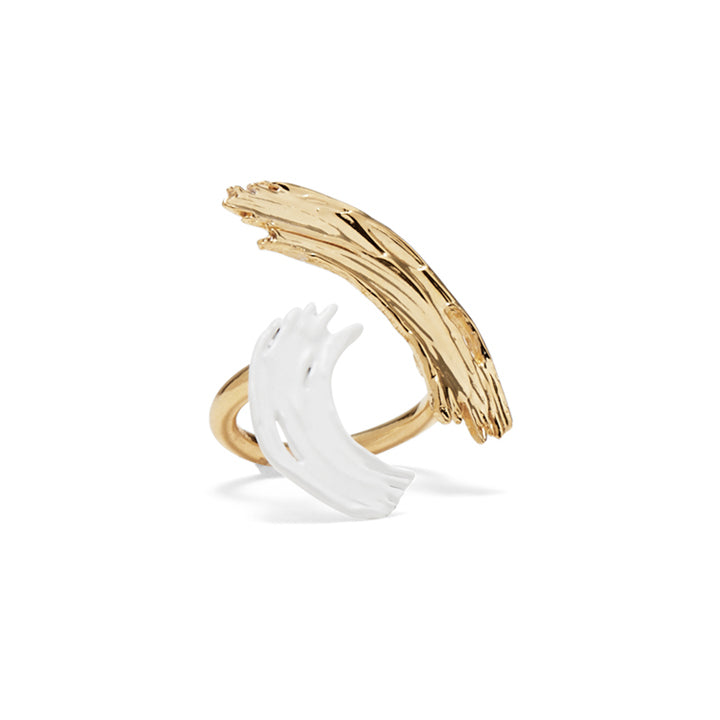 Lady Grey Jewelry Louise Ring in Gold and White