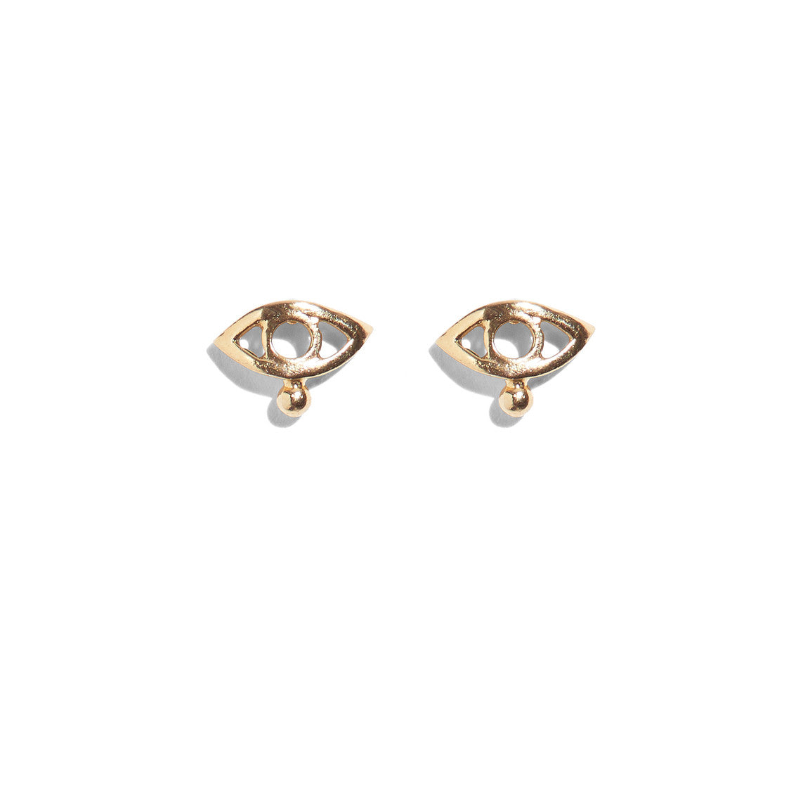 Mini Eye Studs in Gold Vermeil