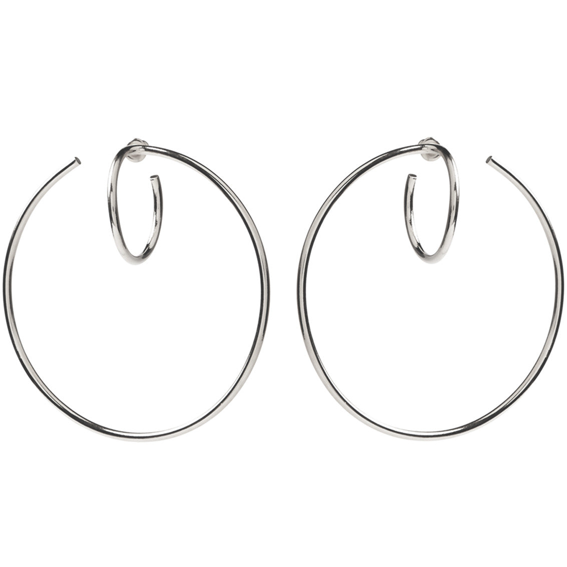 Lady Grey Jewelry Torsion Hoops in Silver