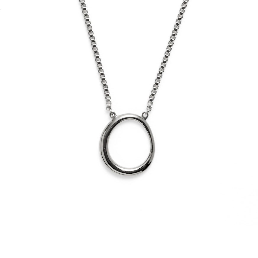 Lady Grey Jewelry Mini Roe Necklace in Rhodium