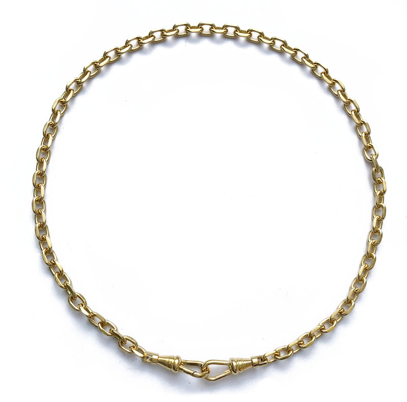 Link Mask Chain in Gold