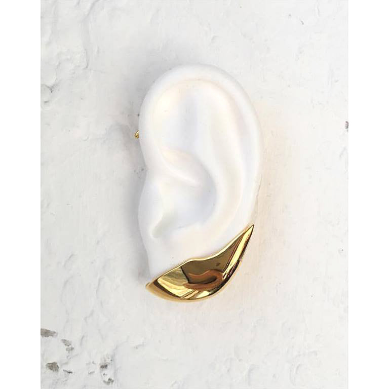 Lady Grey Jewelry Lobe Ear Cuff in Gold- Left Ear