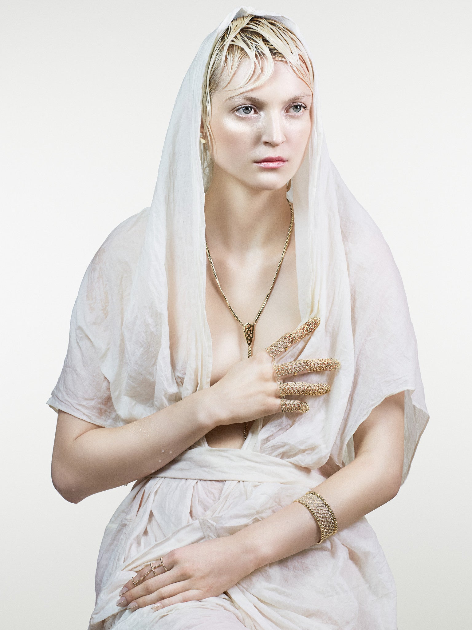 Eclipse Ear Jacket in Gold