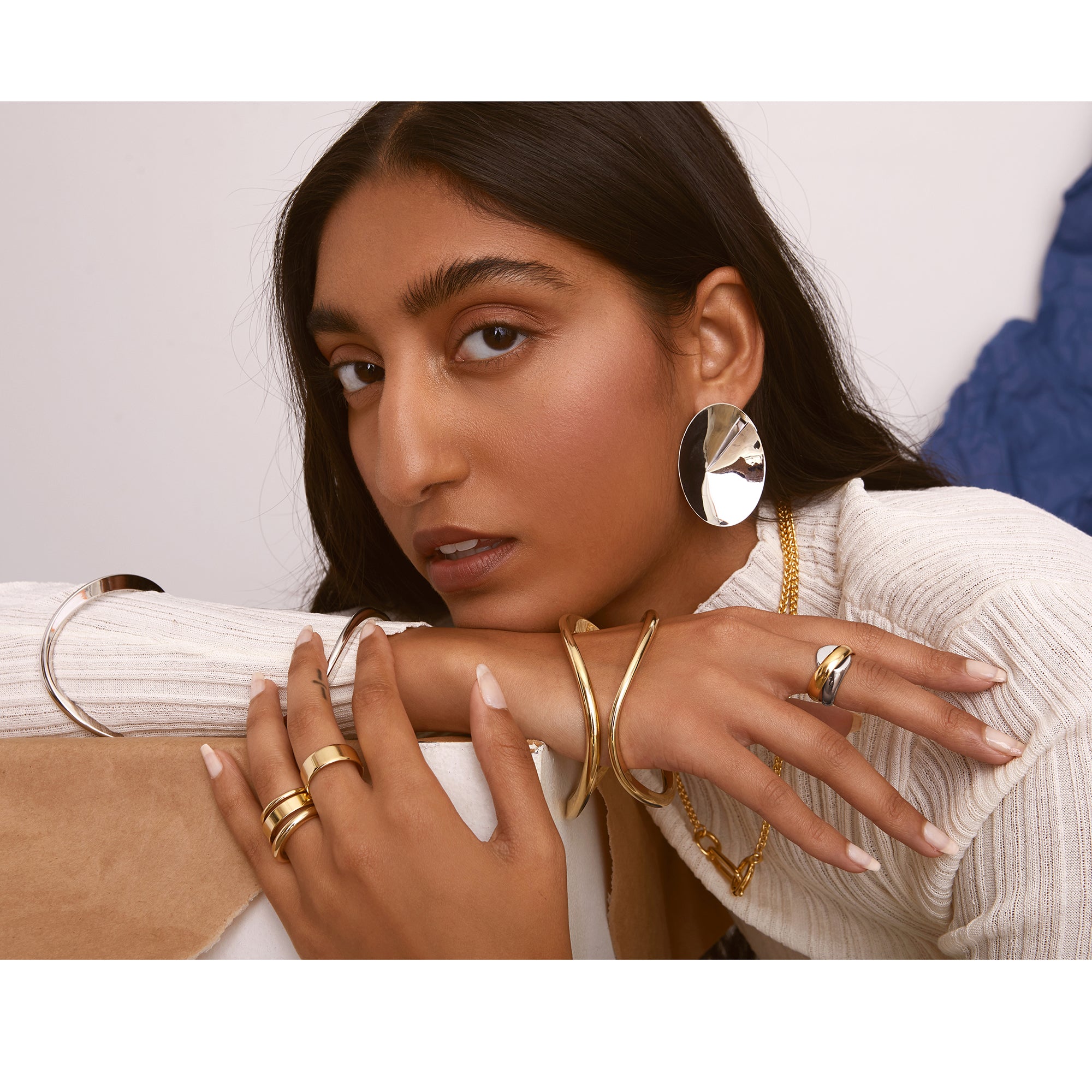 Raia Bangle Set in Gold