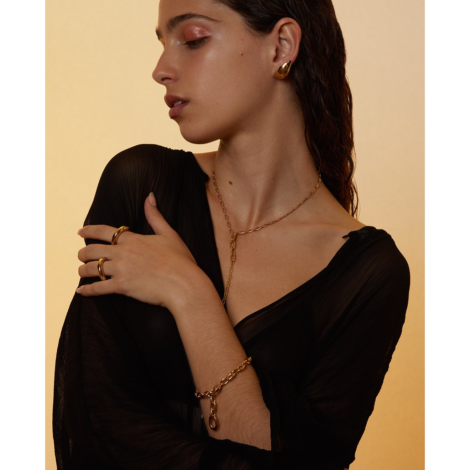 Lady Grey Rein Necklace in Gold