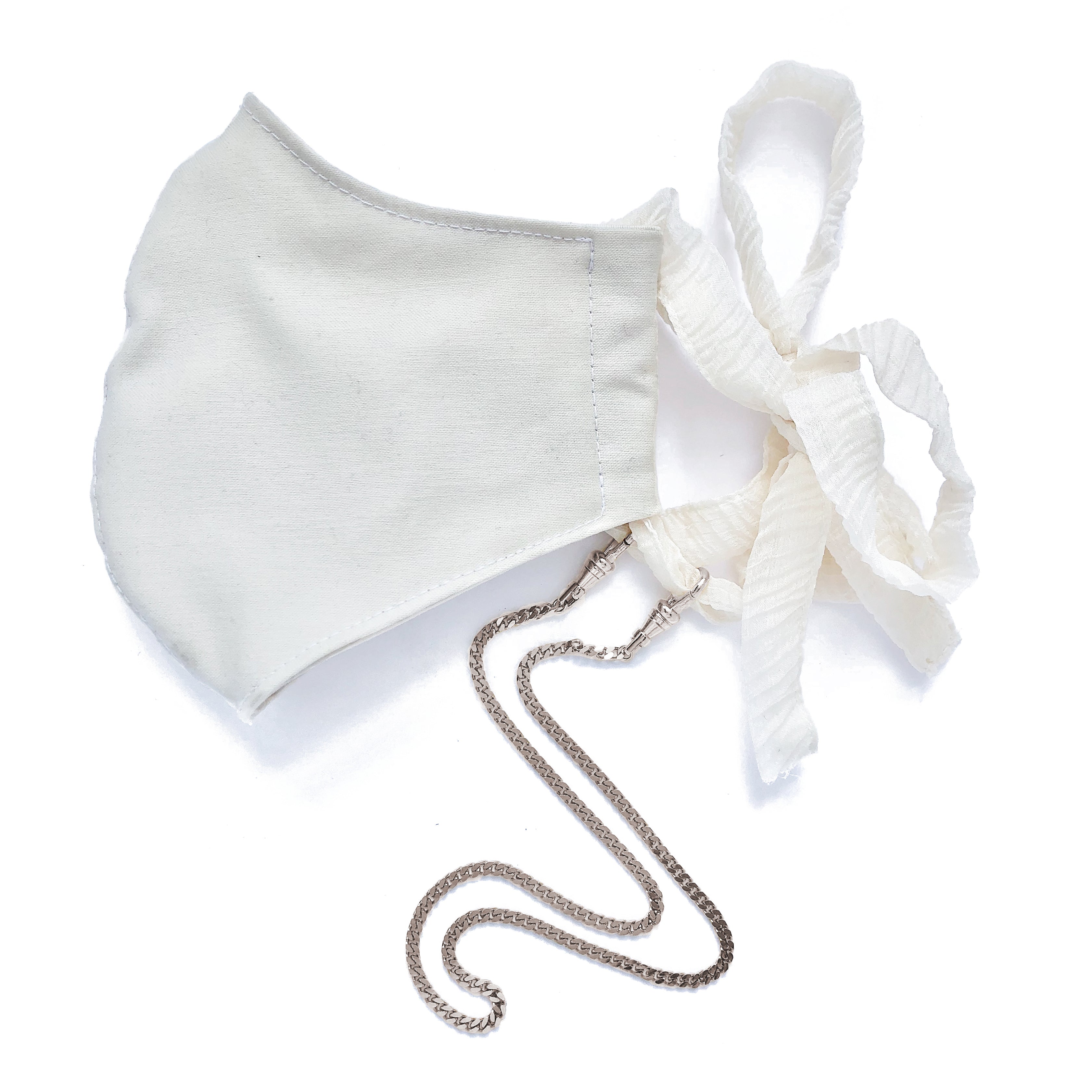 Curb Mask Chain in Silver