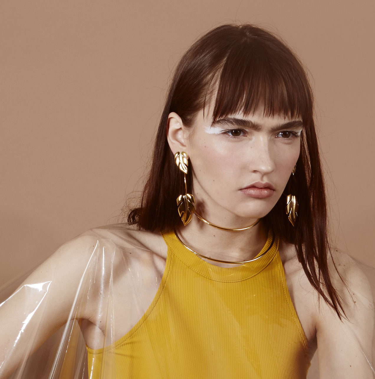 Lady Grey Monstera Leaf Earring