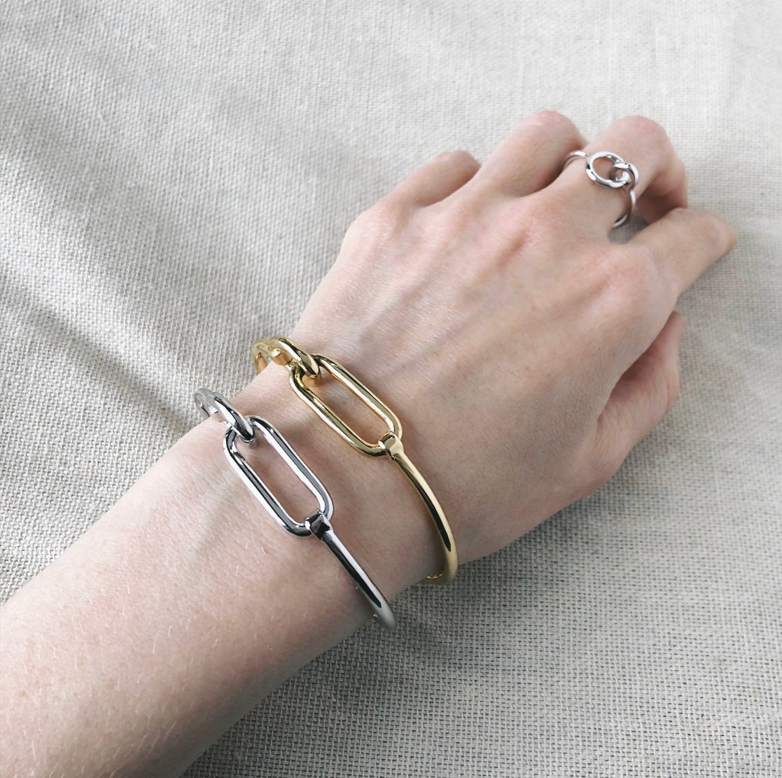 Link Bracelet in Rhodium