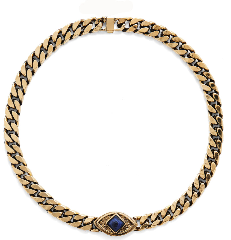 Lucid Choker in Gold with Sodalite