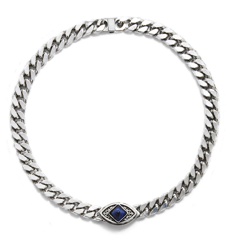 Lucid Choker in Silver with Sodalite