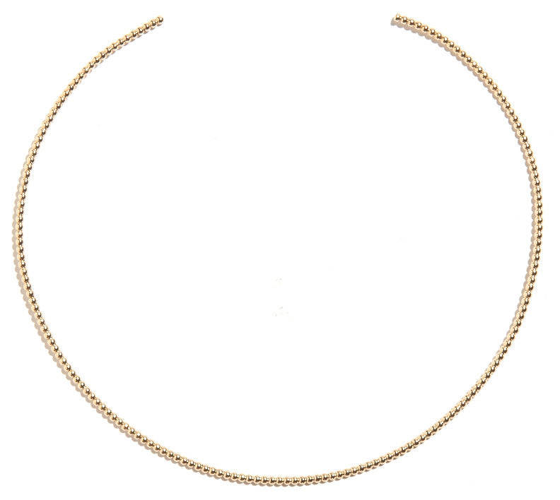 Tiny Pearled Collar in Gold