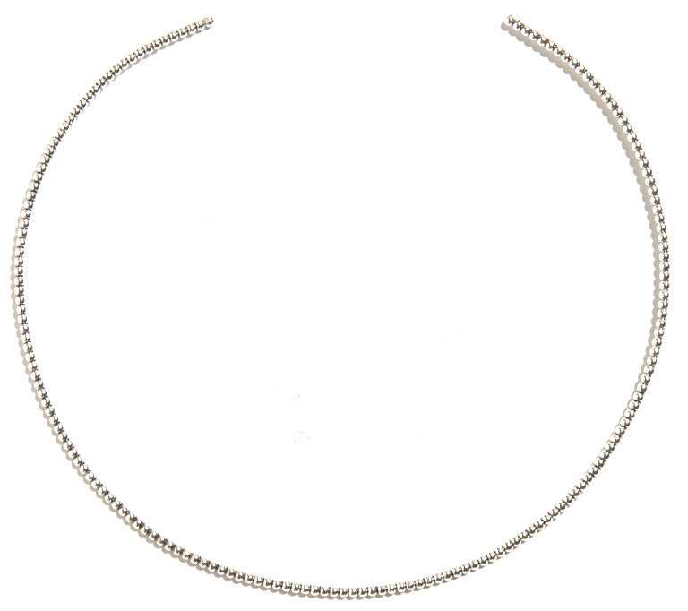 Tiny Pearled Collar in Silver