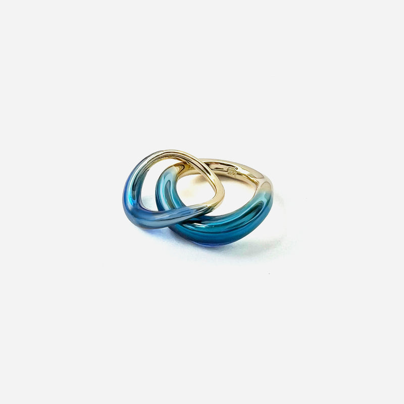 Glazed Duo Ring Set in Gold