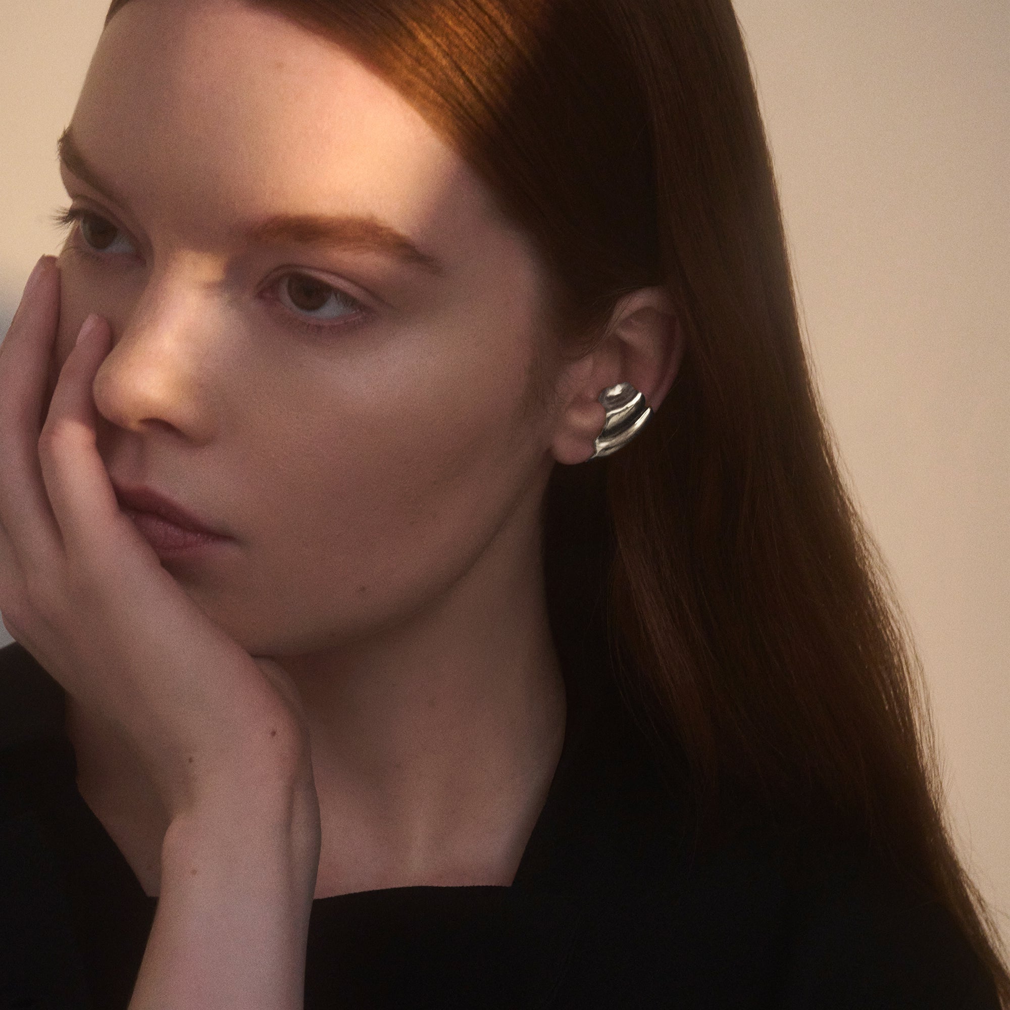 Conch Ear Cuff in Silver | Sculptural and Surrealist Jewelry