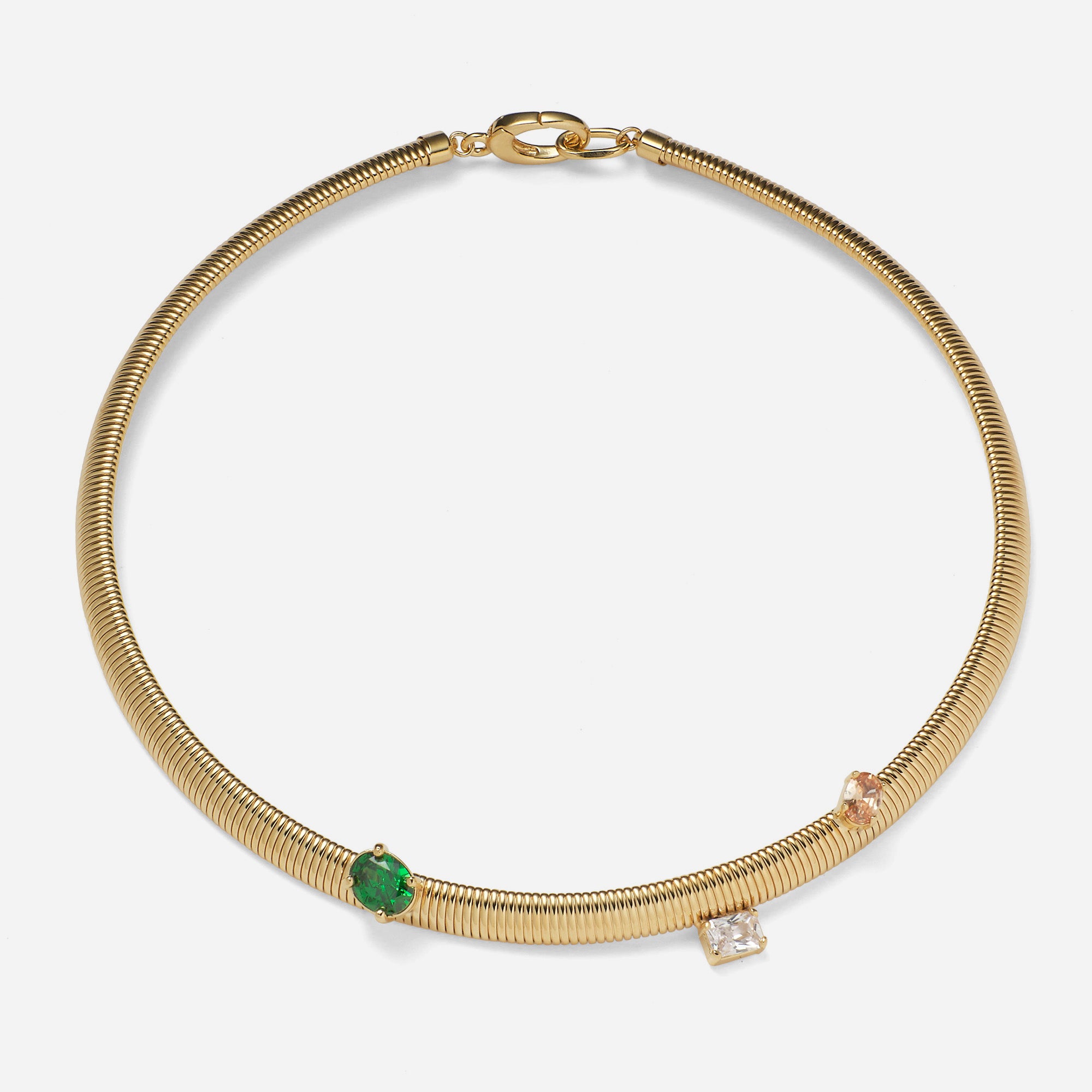 Crystal Cobra Necklace in Gold