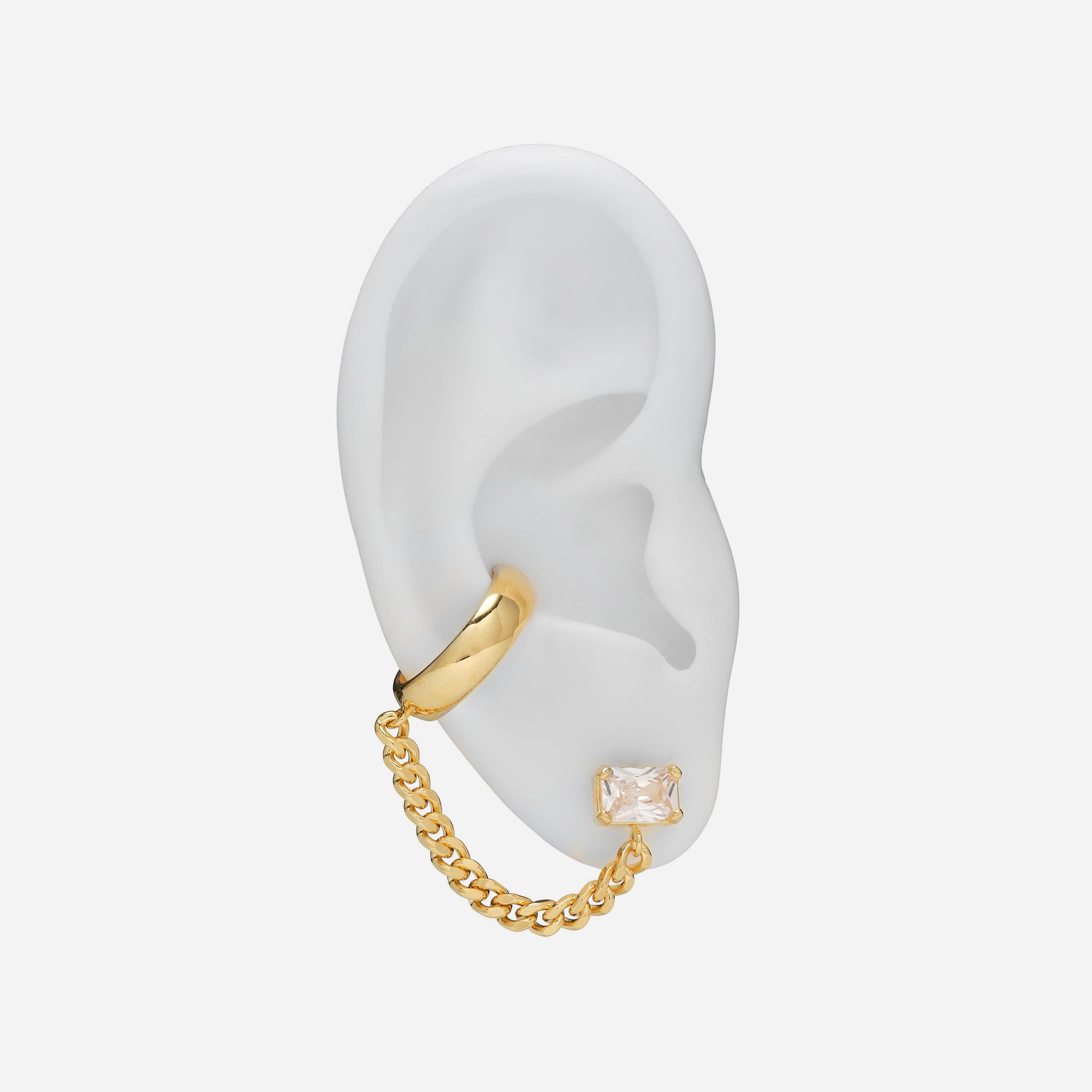 Crystal Tether Earring in Gold