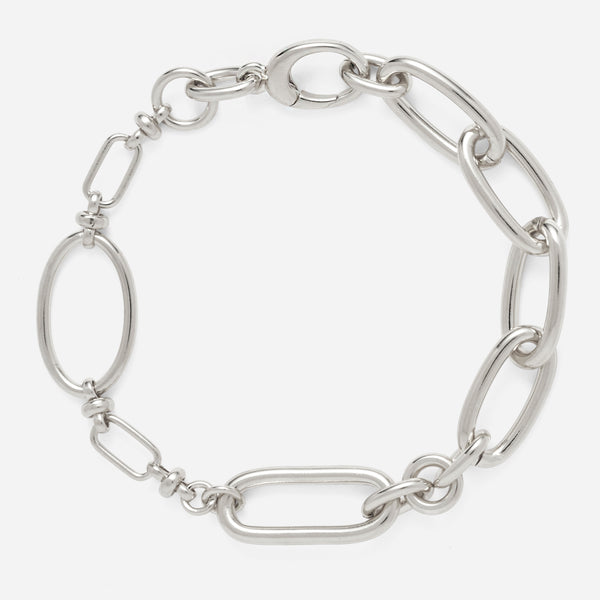 Oval Collage Bracelet in Silver