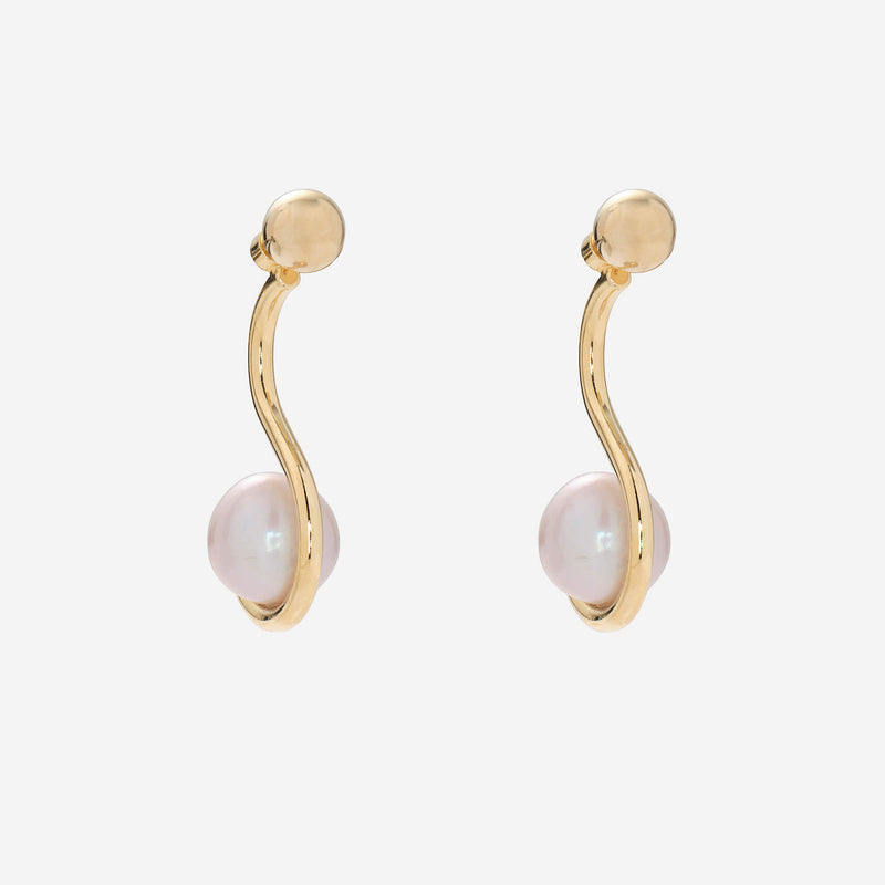 Pearl Ivy Earrings in Gold