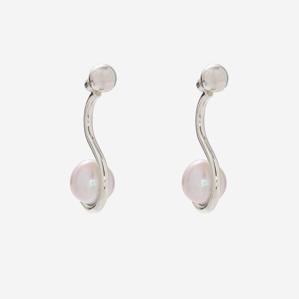 Pearl Ivy Earrings in Silver