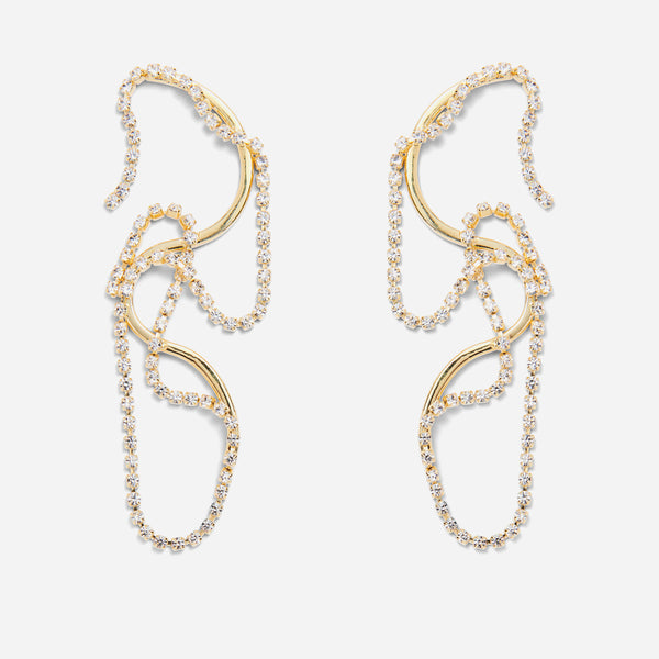 Scribble Earrings in Gold