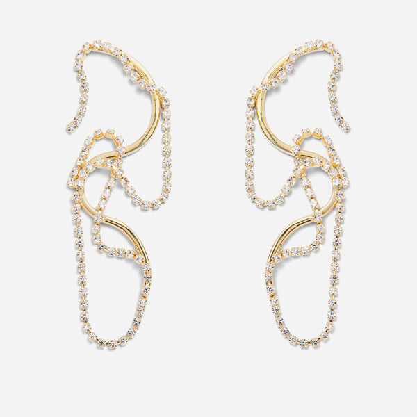 Scribble Earrings in Gold