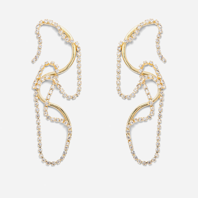 Scribble Earrings in Gold