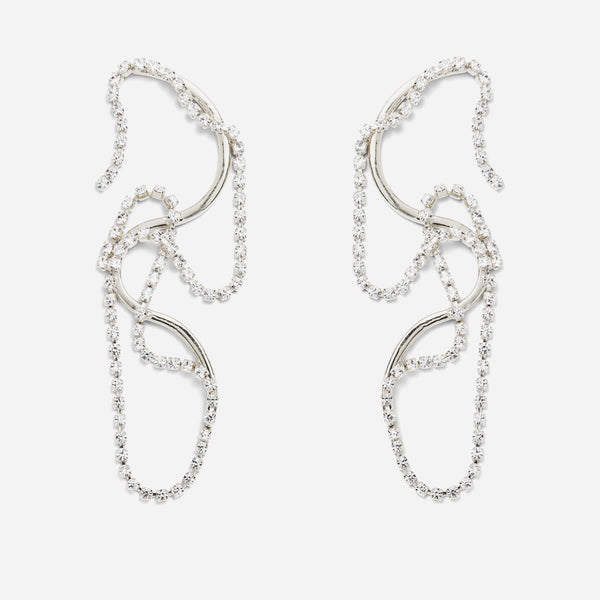 Scribble Earrings in Silver