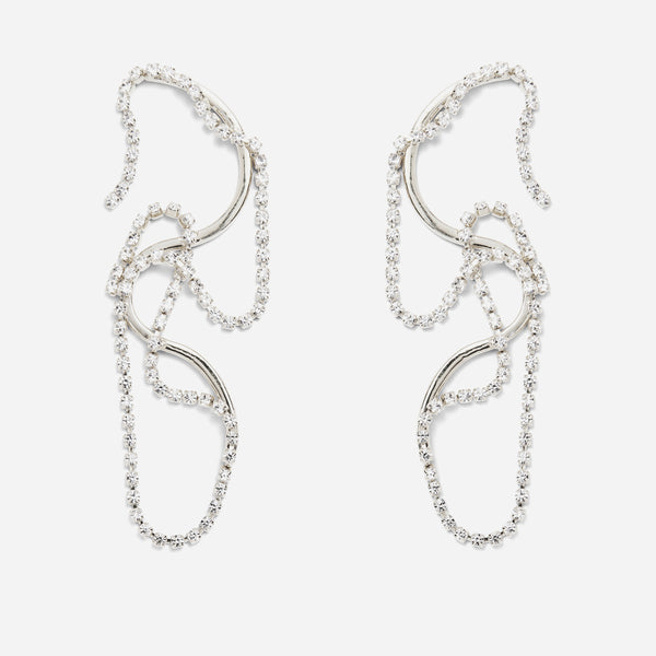 Scribble Earrings in Silver