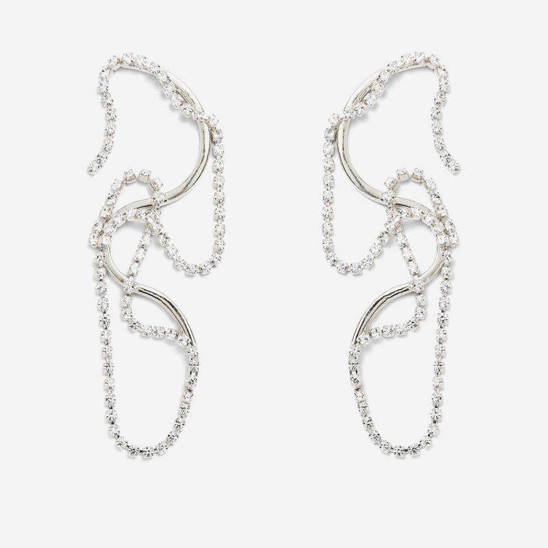 Scribble Earrings in Silver