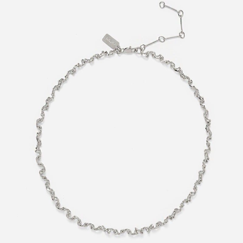 Small Kink Necklace in Silver Lady Grey