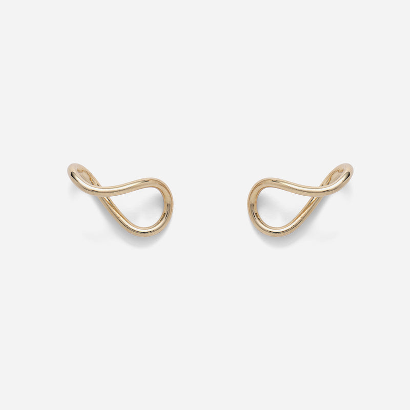 Twisted Lobe Earring in Gold