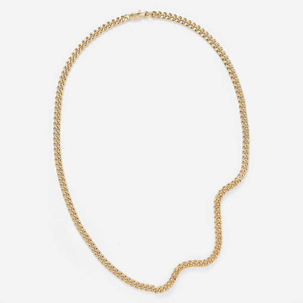 Wave Chain Necklace in Gold