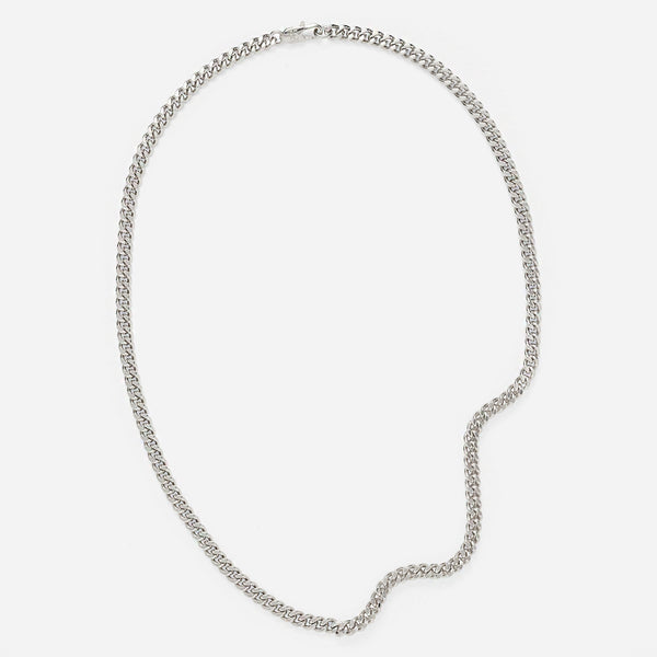 Wave Chain Necklace in Silver
